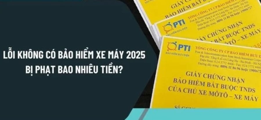 Từ 1/1/2025, đối với lỗi không có bảo hiểm xe máy 2025 bị phạt tiền từ 200.000 đồng đến 300.000 đồng. (Ảnh minh họa)