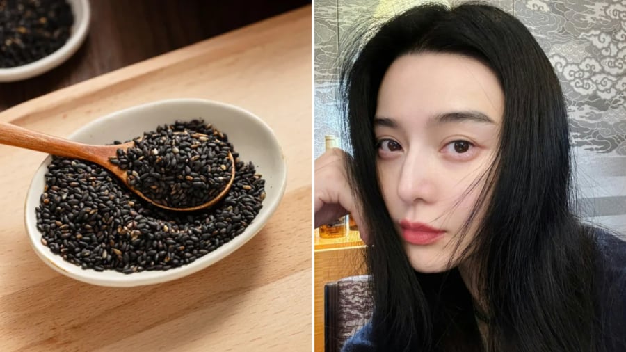 Vừng đen là thực phẩm chống rụng tóc, kích thích mọc tóc, giúp tóc đen nhánh được nhiều mỹ nhân nổi tiếng tin dùng.