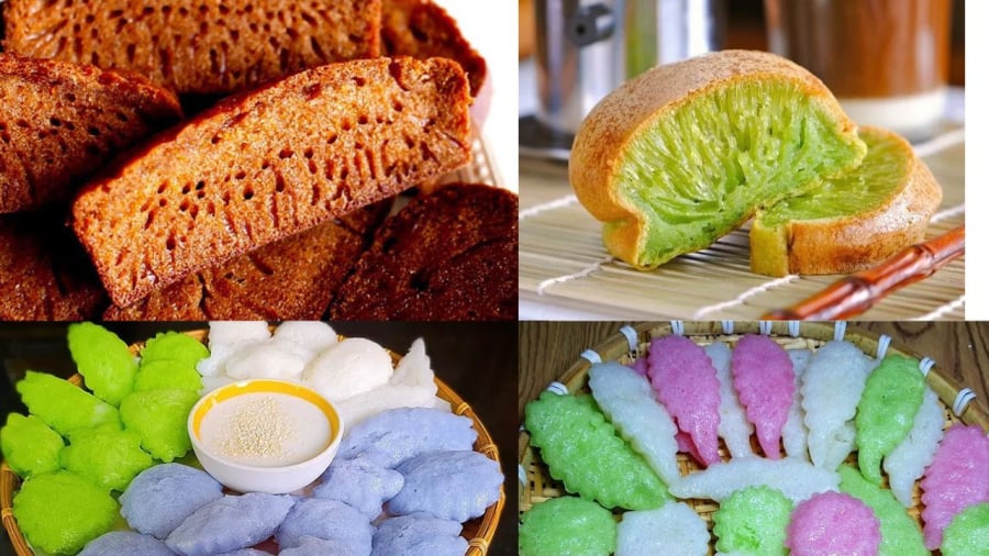 Bánh bò nhiều biến thể khác nhau