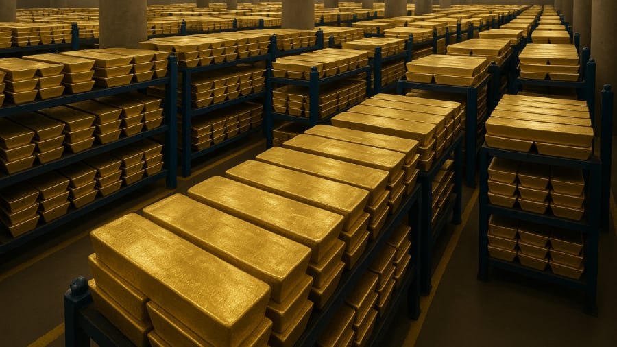 Không quá ngạc nhiên khi Mỹ đứng đầu danh sách các quốc gia sở hữu vàng dự trữ lớn nhất thế giới với con số ấn tượng: 8.133,5 tấn