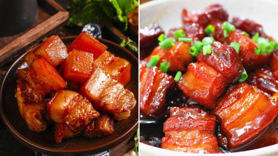 Khi kho thịt, bạn nên chọn phần thịt ba chỉ có cả nạc và mỡ đan xem.