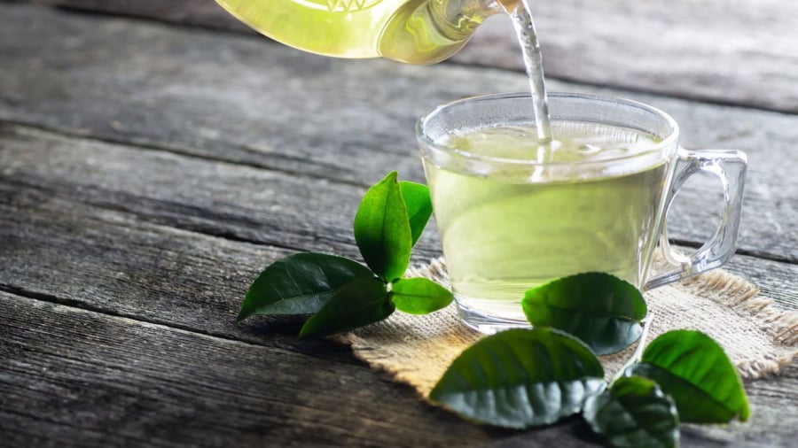Nước trà xanh tốt cho tóc