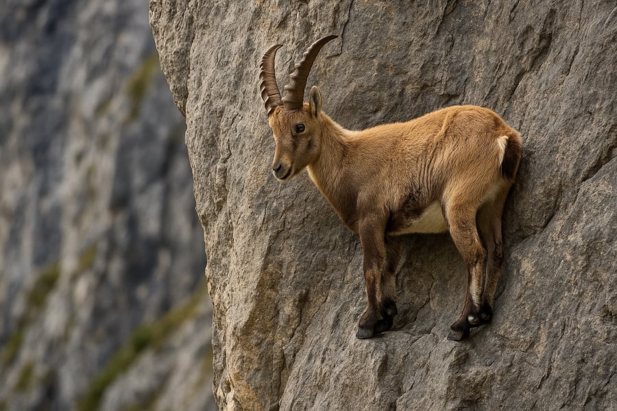 Chìa khóa giúp dê leo núi (như loài ibex ở châu Âu hay cừu tuyết ở Bắc Mỹ) chinh phục những vách đá hiểm trở chính là đôi móng guốc đặc biệt