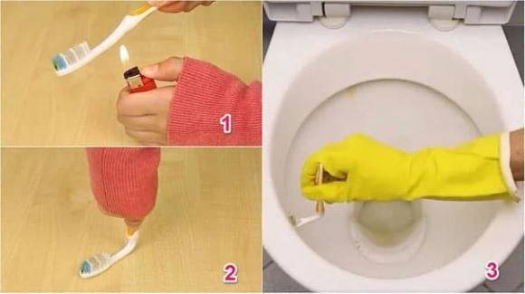 Bồn cầu có những vị trí hẹp rất khó làm sạch bằng dụng cụ vệ sinh thông thường.