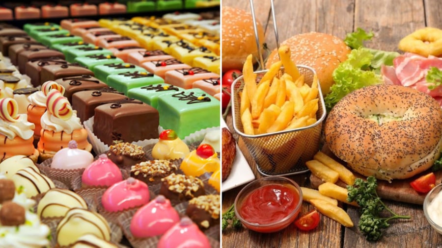 Đồ ngọt, đồ chiên rán, đồ ăn nhanh có thể khiến tình trạng rụng tóc trở nên nghiêm trọng hơn.