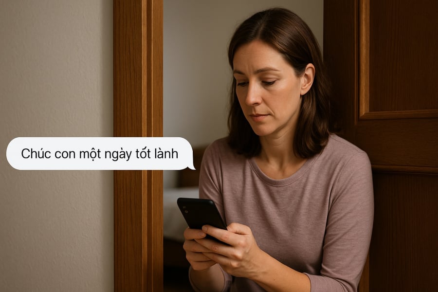 Yêu thương đôi khi không cần ở cạnh – chỉ cần con biết mình luôn được chờ đợi.