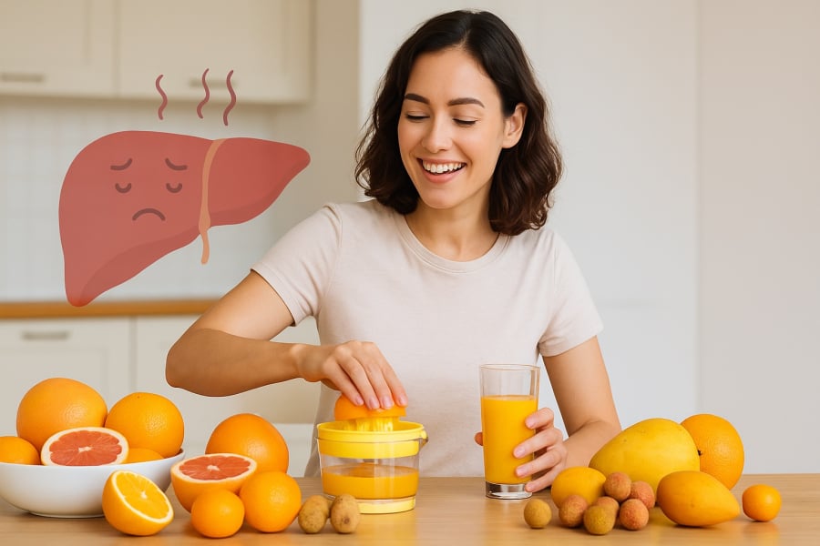 Ăn nhiều trái cây không đúng cách có thể khiến gan phải làm việc quá sức – “bổ quá đà” đôi khi lại gây hại.