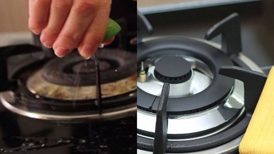 Nước chanh, nước nóng là những cách làm sạch bếp gas tiết kiệm không hóa chất