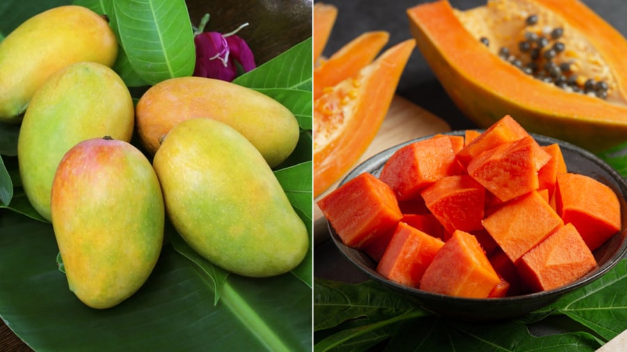 Đu đủ, xoài chứa nhiều dưỡng chất tốt cho sức khỏe nhưng cũng có thể khiến da sạm đi nếu không sử dụng đúng cách.