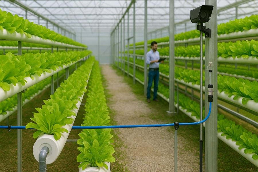 Mô hình nông nghiệp công nghệ cao hiện đại giúp tăng năng suất và giảm chi phí vận hành.