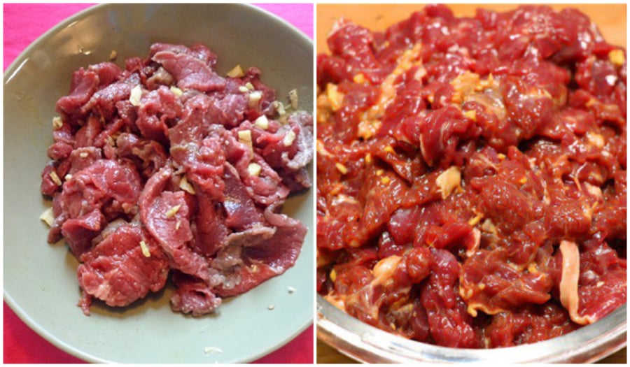 Ướp thịt bò xào mềm tan trong miệng