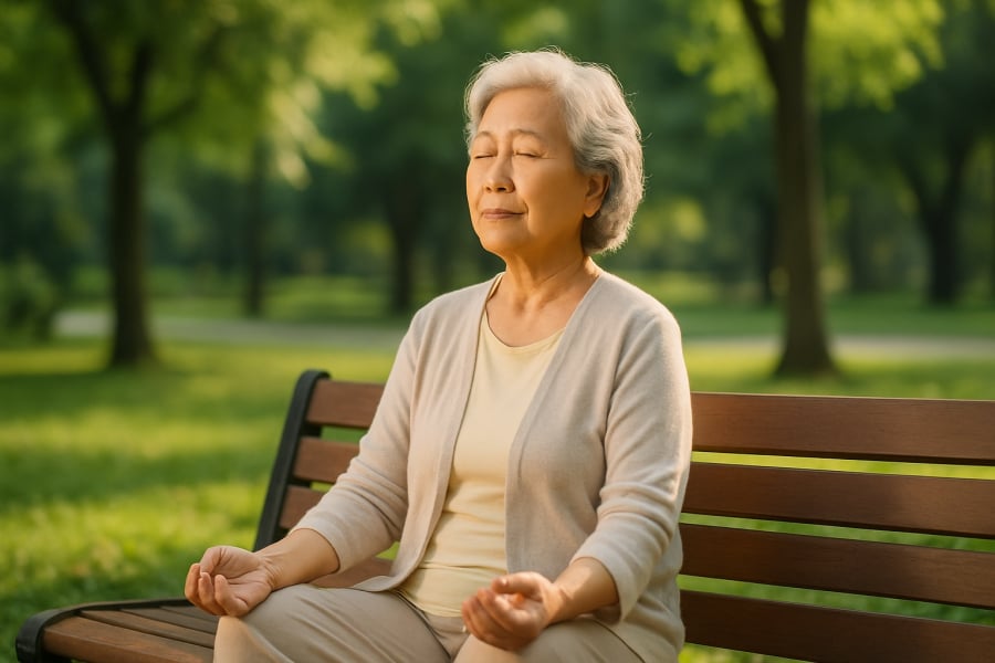Bình tâm – liều thuốc tinh thần quý giá giúp người lớn tuổi sống khỏe, sống thọ.