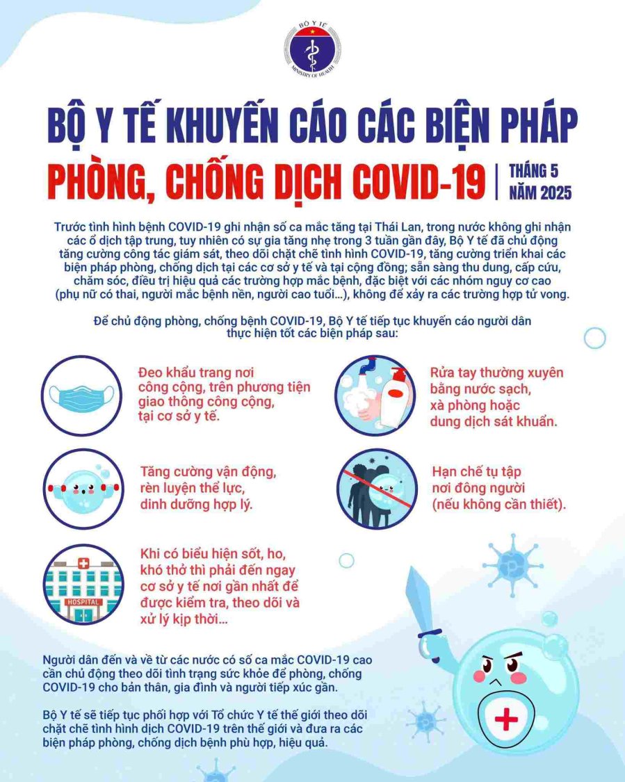 Khuyến cáo của Bộ y tế
