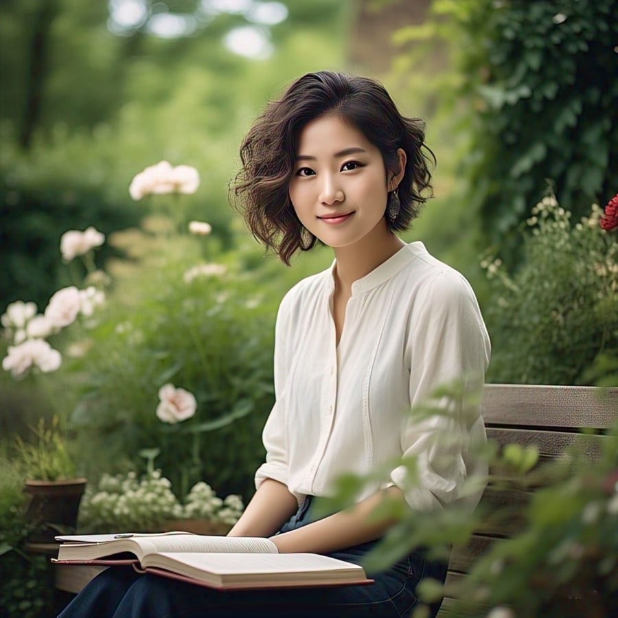 Người mặt vuông chữ điền nên tham khảo kiểu tóc ngắn xoăn nhẹ, để ngôi lệch.