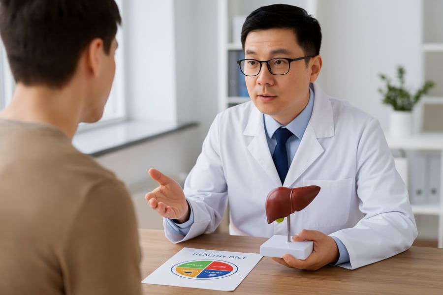 Bác sĩ khuyến cáo: Thay đổi thói quen ăn uống từ sớm giúp gan phục hồi và ngăn ngừa bệnh tiến triển nặng hơn.