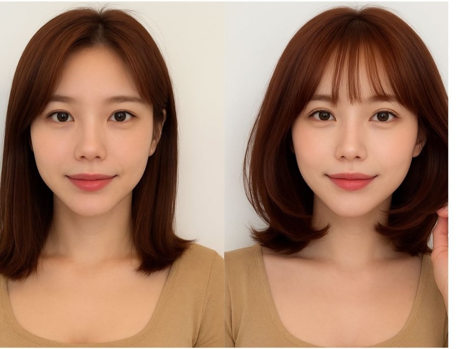 Tóc ngắn mái quá thưa trông bạn sẽ thiếu sức sống