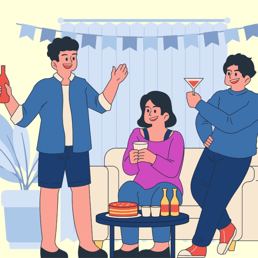 Khách tới nhà vui vẻ ngợi khen chứng tỏ gia đình ấm áp