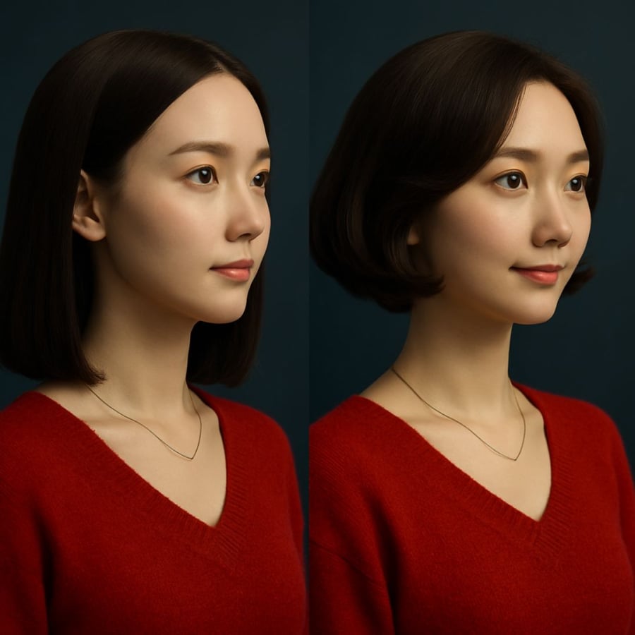 Tóc ngắn nhưng chấm vai gây lỡ cỡ, hãy đổi lại kiểu ngắn hơn