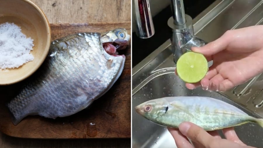 Bạn có thể sử dụng muối hoặc chanh để khử mùi tanh của cá.