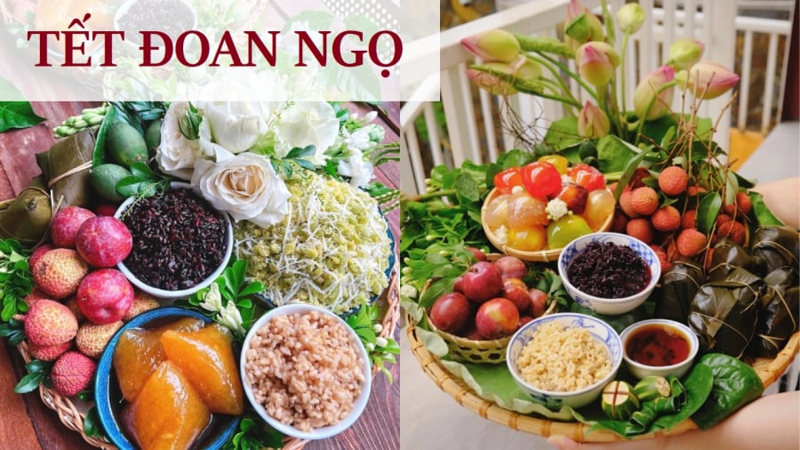 Trong ngày Tết Đoan Ngọ, người ta thường dâng cúng cơm rượu, bánh ú tro, trái cây...