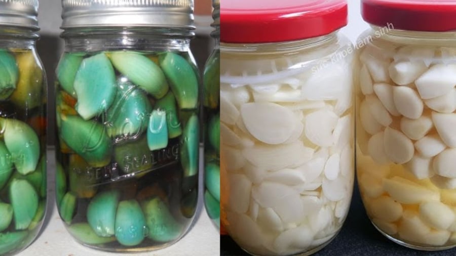 Một số hiện tượng tỏi ngâm bị xanh