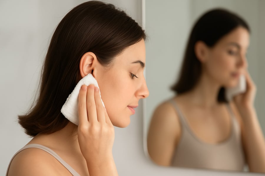 Vệ sinh vùng sau tai mỗi ngày là bước nhỏ giúp ngăn ngừa vi khuẩn và bệnh lý da nguy hiểm.
