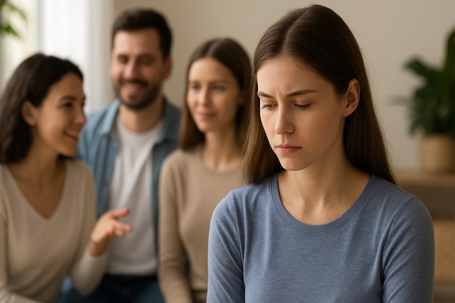 Lời nói sau lưng có thể là nhát dao vô hình – tổn thương sâu sắc hơn ta tưởng.    