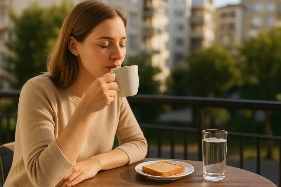 Uống cà phê sau bữa sáng nhẹ giúp bảo vệ dạ dày và duy trì năng lượng bền vững.