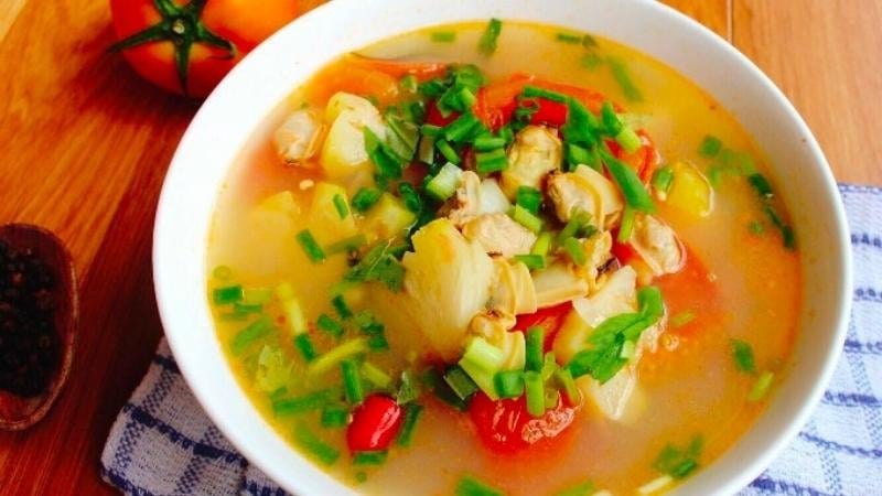 Canh ngao dứa ngon