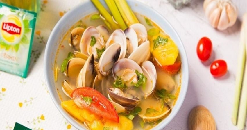 Canh ngao nấu dứa