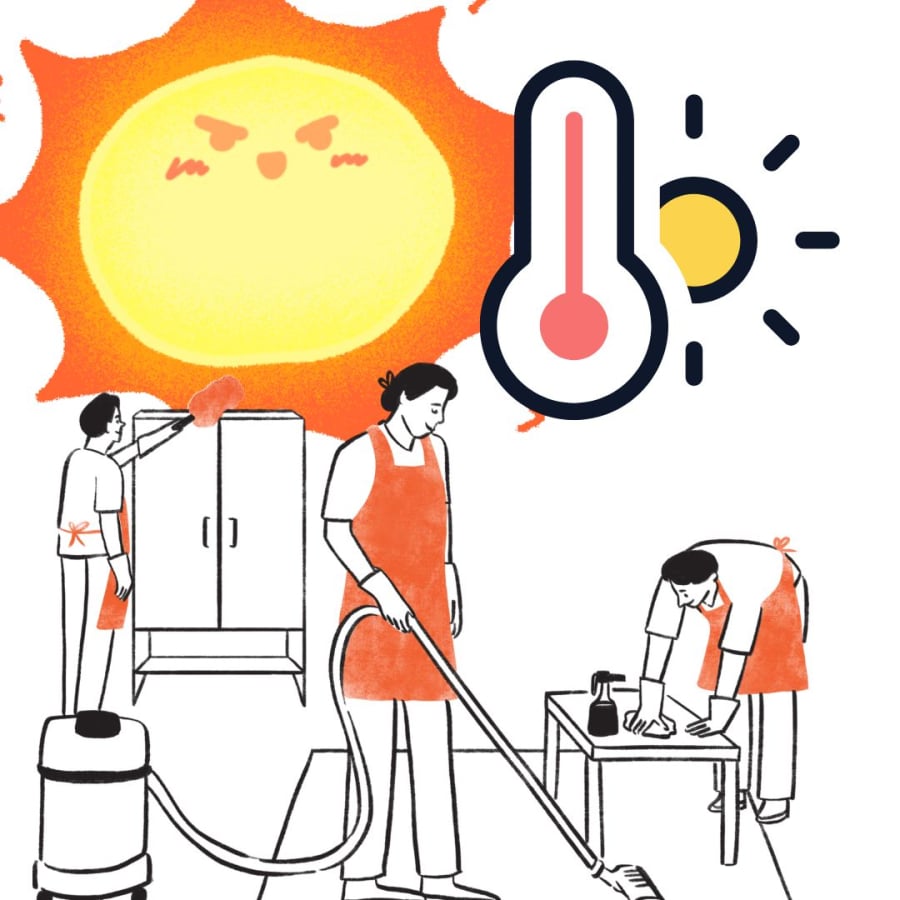 Mùa hè nắng nóng càng tránh dọn vào giữa trưa