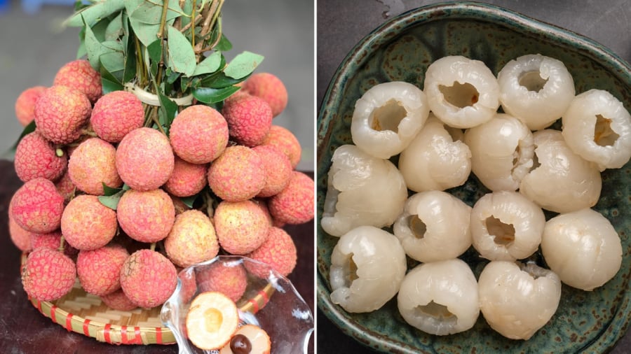 Bạn có thể bóc vỏ, bỏ hạt, cho thịt vải vào hộp rồi bảo quản ở ngăn đá tủ lạnh.