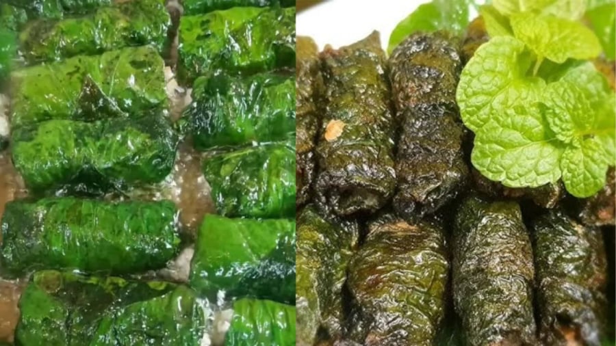 Cuốn và rán đúng cách giúp chả giữ màu xanh