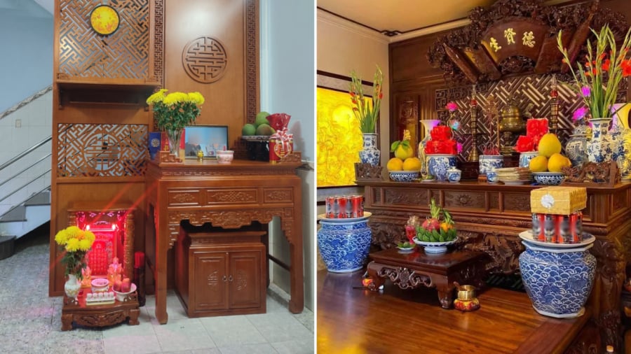 Gia chủ không nên đặt bàn thờ ngược hướng nhà, không đặt bàn thờ đối diện cửa ra vào.