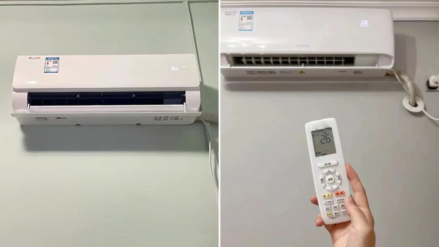 Trước khi bật điều hòa, bạn có thể lau nhà, treo khăn ẩm trong phòng.