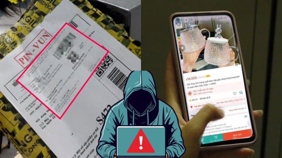 Thông tin cá nhân khách hàng, thông tin đơn hàng khi mua hàng online có thể bị kẻ xấu lợi dụng để phục vụ mục đích chiếm đoạt tài sản.