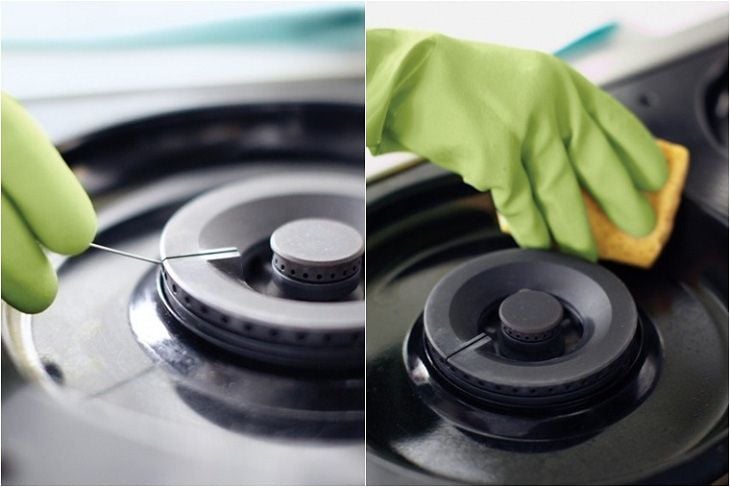 Dùng giấm lau rửa có thể làm bong tróc nhanh vết rỉ sét
