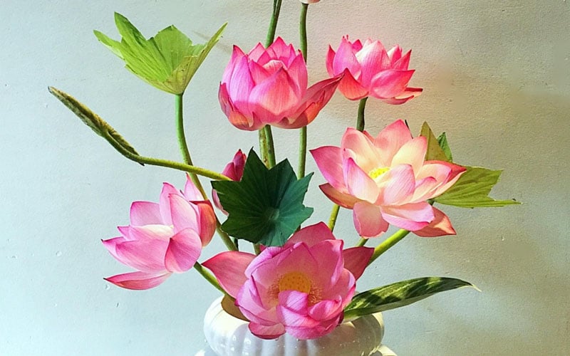 Hoa sen hoa sen sẽ giúp cho ngôi nhà giàu sức sống và có vẻ đẹp hài hòa.