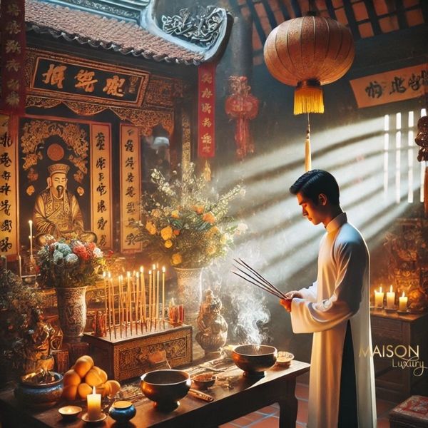 Khi thắp hương chú ý cách ăn mặc. Ảnh minh họa