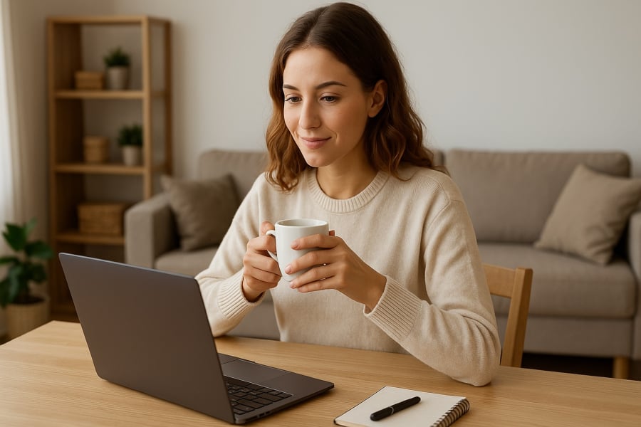 Làm việc online tại nhà – thoải mái, chủ động và thu nhập tốt mỗi giờ.