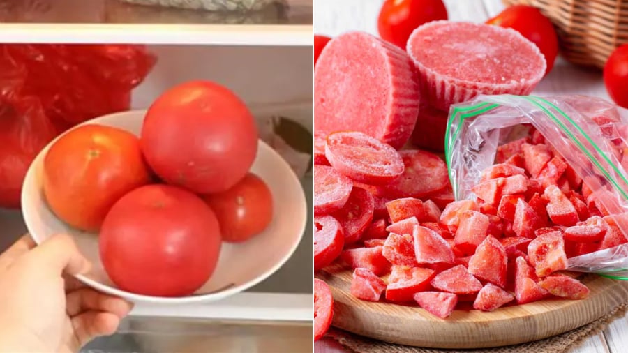 Bạn có thể bảo quản cà chua trong ngăn đá tủ lạnh để kéo dài thời gian sử dụng.