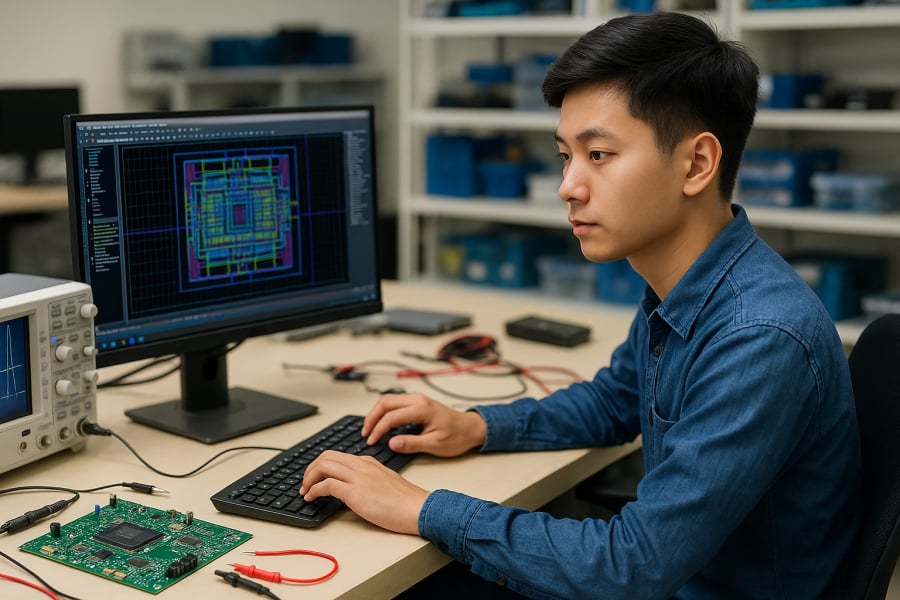 Sinh viên ngành thiết kế vi mạch được tiếp cận công nghệ thực tế ngay từ khi còn ngồi trên ghế nhà trường.