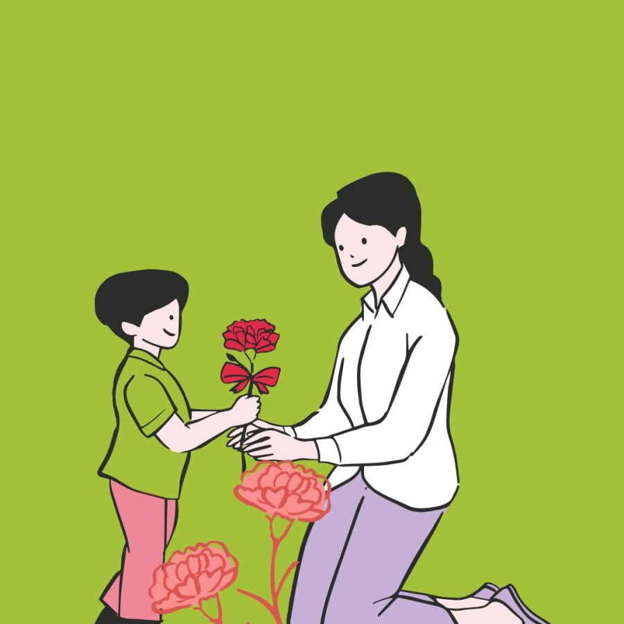 Con cháu hiếu thảo gia đình hưng thịnh