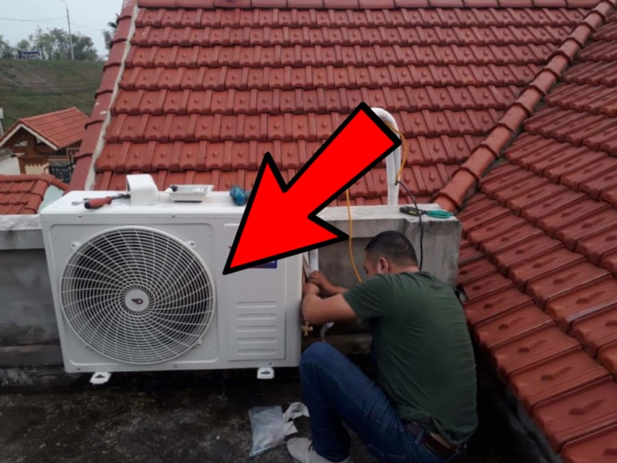 Cục nóng điều hoà đặt ngoài trời có cần che chắn không?