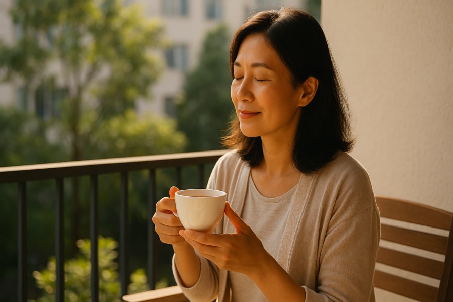 Uống trà mỗi sáng không chỉ giúp thư giãn tinh thần mà còn là cách nhẹ nhàng chăm sóc sức khỏe tim mạch.