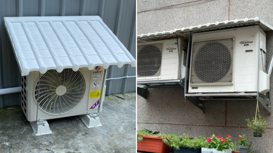 Cục nóng điều hòa được lắp đặt ngoài trời và không cần phải che chắn quá kỹ.