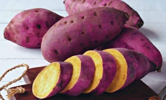 Anthocyanin – sắc tố tạo nên màu tím đặc trưng của một số giống khoai lang – được chứng minh có hoạt tính chống oxy hóa mạnh gấp 20 lần vitamin C và 50 lần vitamin E.