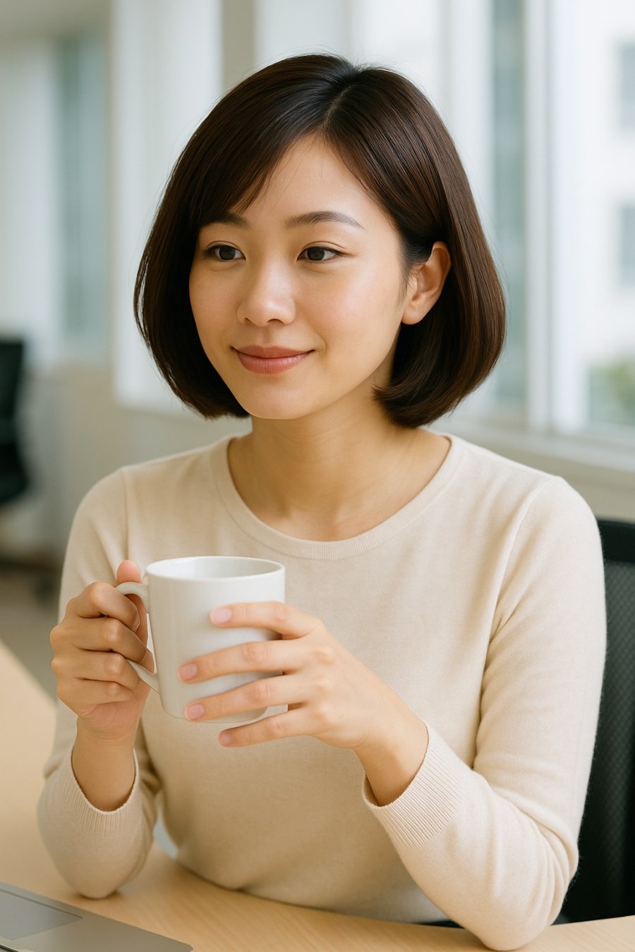 Tóc lob uốn cụp – trẻ trung, dịu dàng và dễ phối đồ công sở
