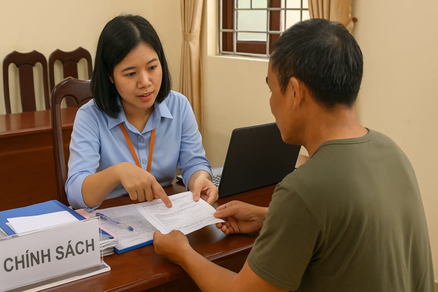 Thủ tục nhận thẻ BHYT miễn phí sẽ được thực hiện trực tiếp tại phường/xã nơi cư trú.