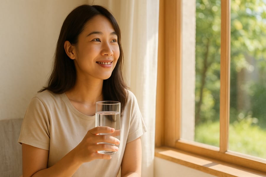 Uống nước đúng cách là bước đơn giản nhưng hiệu quả để phòng ngừa đột quỵ mùa hè.